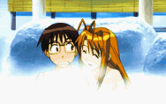 Naru, sans lunettes, le confond avec son amie Kitsune.